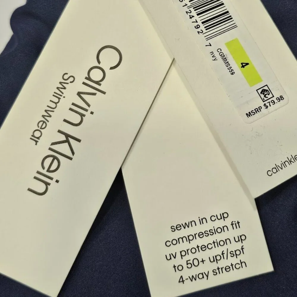 Calvin Klein Twist-Front Tummy-Control One-Piece Swimsuit - Picture 7 of 7